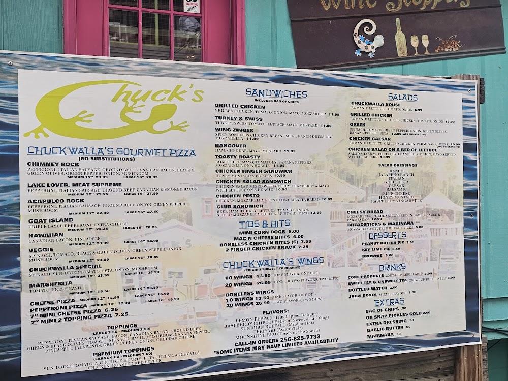 Chuckwalla's Pizza at Chuck's Marina Menu image 2